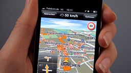 Navigationssoftware auf dem Smartphone