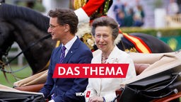 Princessin Anne und NRW-Ministerpräsident Hendrik Wuest bei der Eröffnung des CHIO in Aachen