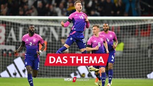 Jubel des DFB-Teams nach dem Tor zum 1:1 gegen die Niederlande