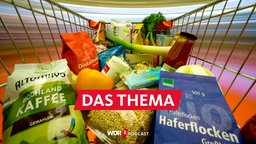 Einkaufswagen mit Bioprodukten 