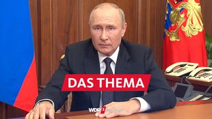 Der russische Präsident Wladimir Putin bei einer Fernsehansprache (21.09.2022)