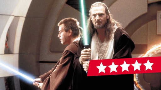 Ewan McGregor und Liam Neesson in einer Szene des Films "Star Wars Episode I - Die dunkle Bedrohung"