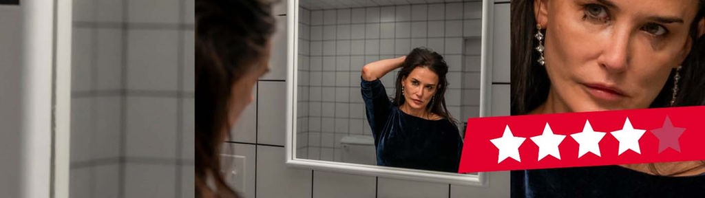 Szene aus dem Kinofilm "The Substance" mit Demi Moore