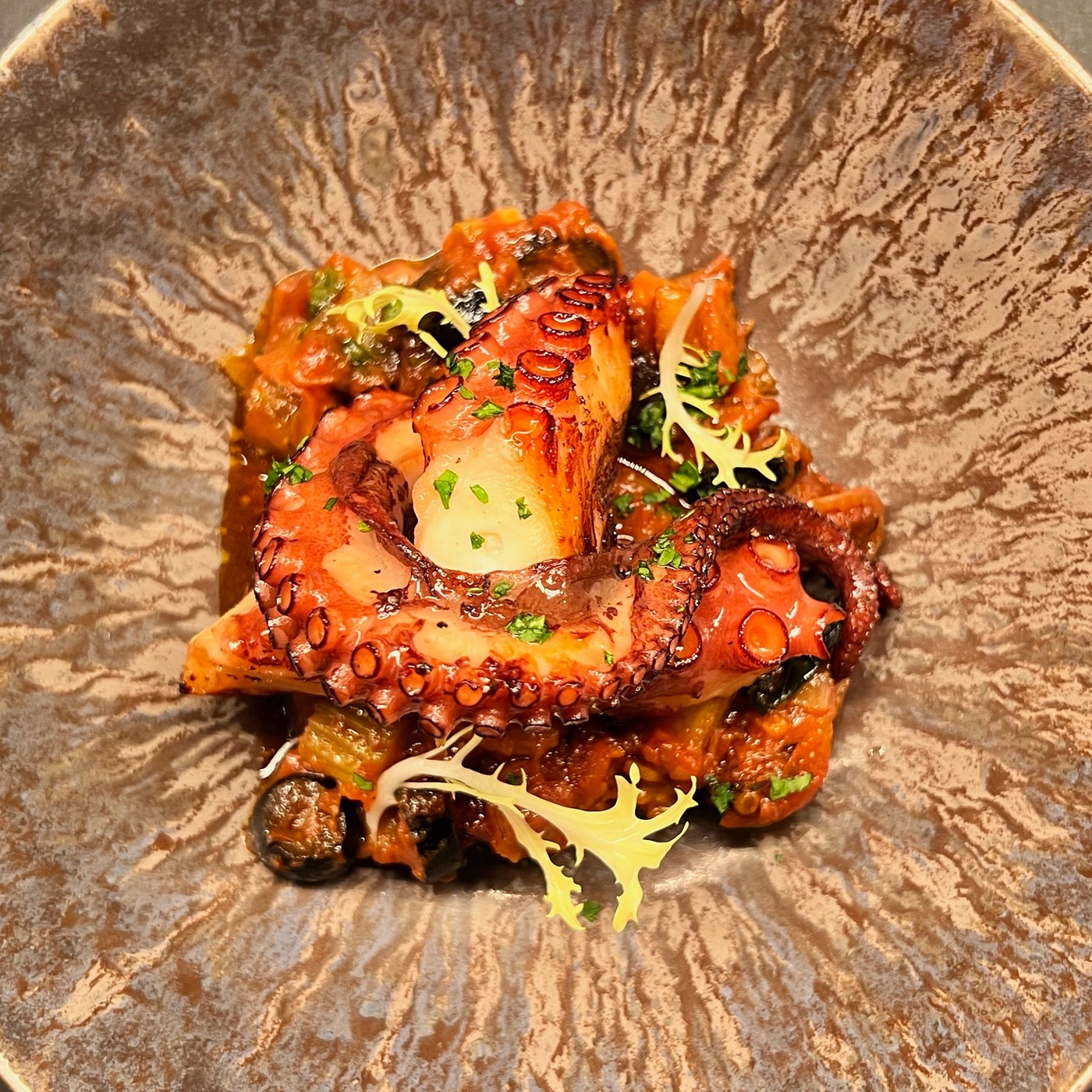 Pulpo auf Caponata