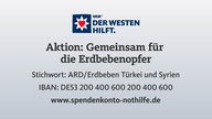 Hilfe für die Menschen in der Türkei und in Syrien