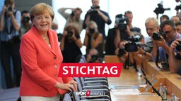 Bundeskanzlerin Angela Merkel bei der Berliner Pressekonferenz am 31.08.2015