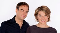 WDR 2 Moderatoren Sabine Heinrich und Fabian Raphael