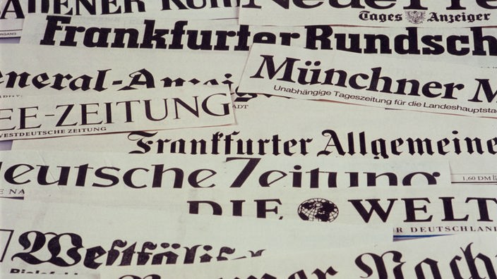 "Köpfe" verschiedener deutscher Tageszeitungen