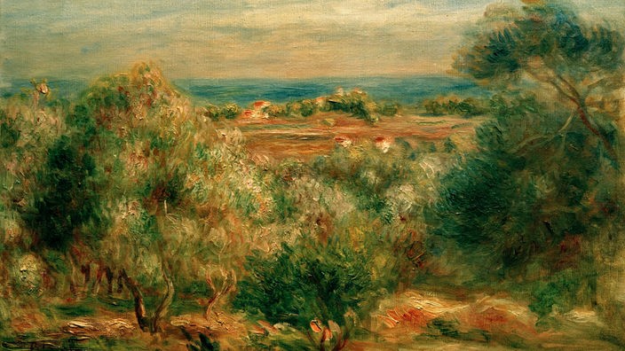 "Blick von Haut-Cagnes aufs Meer" von Auguste Renoir