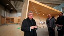 Baustellenbegehung mit dem Architekten Daniel Libeskind beim Aufbau Akademie des Jüdischen Museums Berlin.