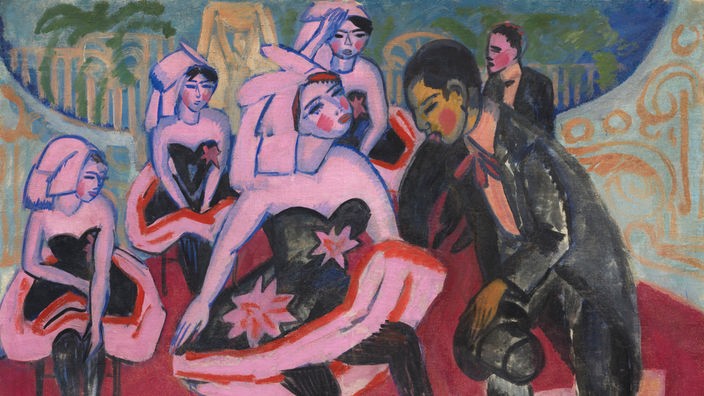 Das Bild von Ernst Ludwig Kirchner "Tanz im Varieté" aus dem Jahr 1911, dessen Verbleib jahrzehntelang ungeklärt war, ist wieder aufgetaucht.