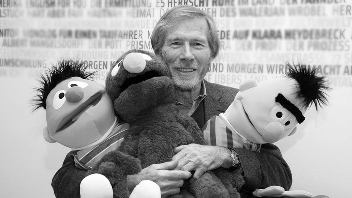 Horst Janson mit Bert , Ernie und Grobie