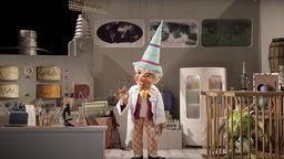 Szene aus "Dr. Kasperls Corona-Test-Anleitung" der Augsburger Puppenkiste auf Youtube