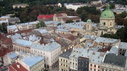 Blick vom Rathausturm auf die Altstadt von Lemberg (Foto vom 13.09.2007).