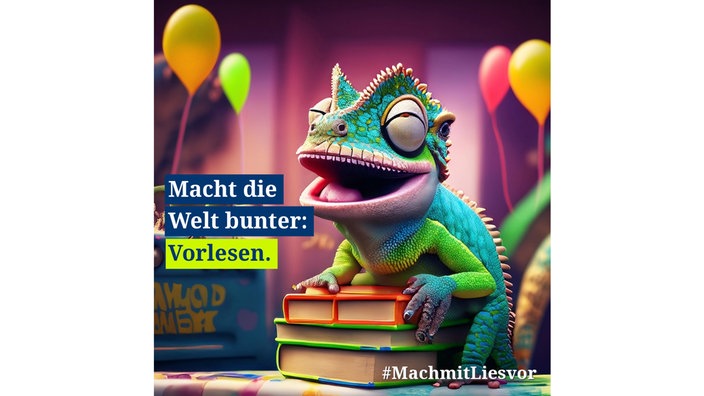 "Mach mit, lies vor"-Kampagne der Stiftung Lesen - hier: Plakat zur Diversität