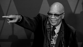 Der amerikanische Musikproduzent Quincy Jones 