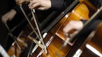 Cello-Spieler in einem Orchester
