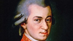 Gemälde: Portrait von Wolfgang Amadeus Mozart.