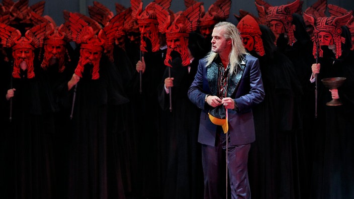 Michael Kupfer-Radecky (Gunther) in „Götterdämmerung“ bei den Bayreuther Festspielen 2022