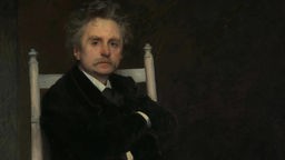 Portrait des norwegischen Komponisten Edvard Grieg.