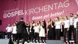 Das Musikfestival "Internationaler Gospelkirchentag", Aufnahme aus dem Jahr 2018 in Karlsruhe.