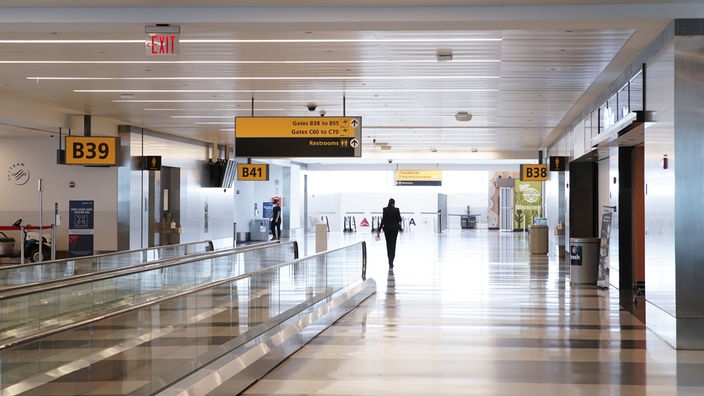 Gates am JFK Flughafen in New York.