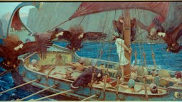 Gemälde "Odysseus und die Sirenen" von J.W. Waterhouse.