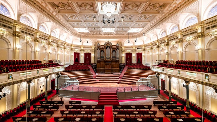 Die Haupthalle des Concertgebouw in Amsterdam.