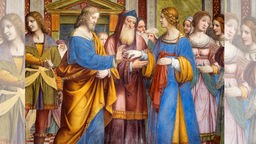 Hochzeit der Jungfrau - Gemälde in der Kirche Santuario della Beata