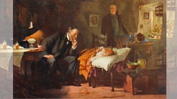 Luke Fildes' berühmtes Gemälde "Der Arzt" zeigt einen geduldigen Arzt, der sich um ein krankes Kind kümmert. 