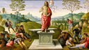 Die Auferstehung Christi. Gemälde von Pietro Perugino (1448-1523) um 1495