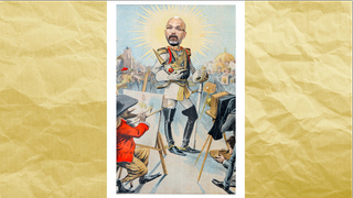 Karikatur von Kaiser Wilhelm II mit dem Kopf von Christoph Maria Herbst.