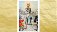 Karikatur von Kaiser Wilhelm II mit dem Kopf von Christoph Maria Herbst.