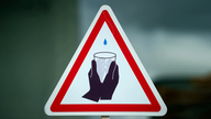 Warnschild: Wasserknappheit