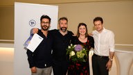 WDR Jazzpreisträger Kemal Dinç und sein Ensemble bei der Urkundenvergabe