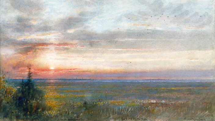 'Venice vom Festland aus' ("Venice from the Mainland"), 1908. Artist: Albert Goodwin, Sonnenuntergang