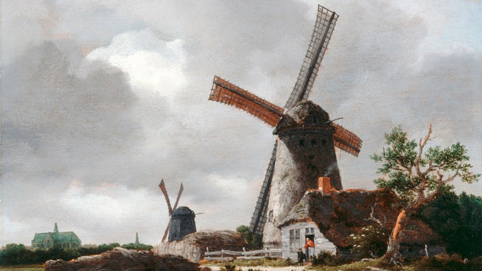 J.van Ruisdael, Landschaft mit Windmühlen bei Haarlem