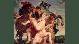 Beitragsbild WDR 3 Kulturfeature "Der Kunstraub von Düsseldorf" zeigt das Gemälde "Raub der Toechter des Leukippos" von Rubens.
