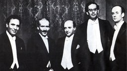 Walter, Bruno, 15.9.1876 - 17. 2.1962, deut. Dirigent und Komponist (links), mit Arturo Toscanini, Erich Kleiber, Otto Klemperer & Wilhelm Furtwängler, Berlin 1930,