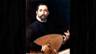 Portrait des Komponisten Giovanni Gabrieli (Gemälde, um 1600, von Annibale Carracci)