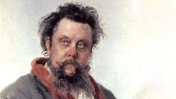 Gemälde des russischen Komponisten Modest Petrowitsch Mussorgski 