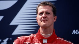 Rennfahrer Michael Schumacher wird am 20. Juli 2022 mit dem NRW-Staatspreis geehrt. Das Bild zeigt Michael Schumacher beim Großen Preis von Frankfreich 2002,