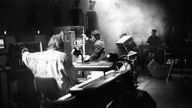 Die Band Tangerine Dream bei einem Konzert auf dem Platz der Republik in Berlin, im Jahr 1987.