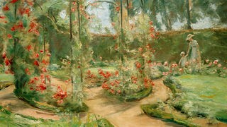 Gemälde von einem Rosengarten von Max Liebermann 