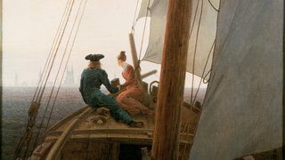 Auf dem Segler - Caspar David Friedrich