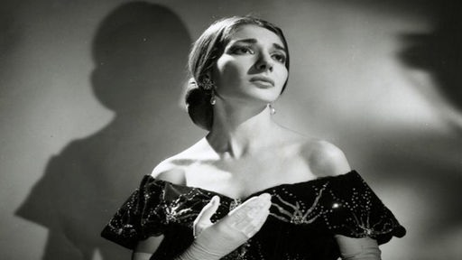 Maria Callas Portrait in schwarz-weiß