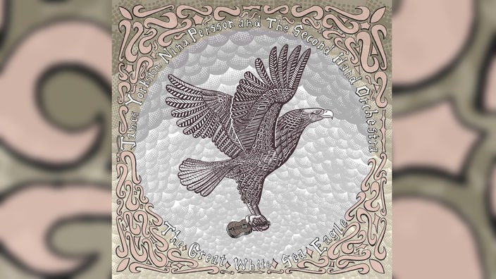 Auf dem Albumcover von "The Great White Sea Eagle" ist ein Adler mit einer Gitarre in den Klauen abgebildet.
