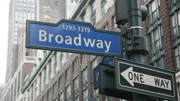 Straßenschild am Broadway in New York City