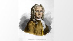 Benedetto Marcello (1686-1739), italienischer Komponist. Grauvr aus dem 18. Jahrhundert