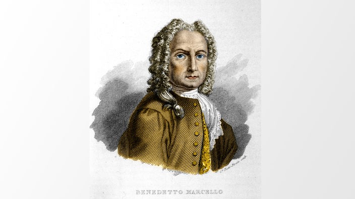 Benedetto Marcello (1686-1739), italienischer Komponist. Grauvr aus dem 18. Jahrhundert